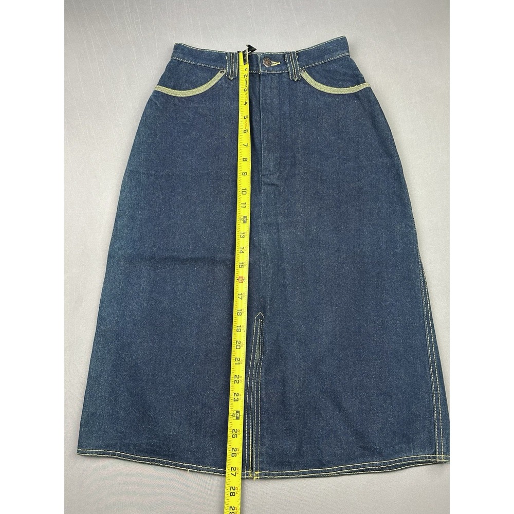 John Sullivan Women's 24 Waist Pioneer Wear Denim Vintage Skirt Cute‎ Pockets - Picture 6 of 10